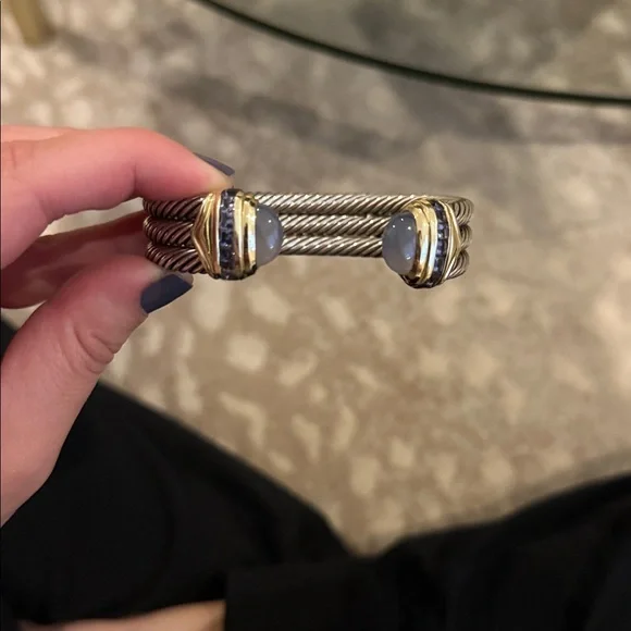 David Yurman Chalcedony Cuff Bracelet - Picture 2 of 4